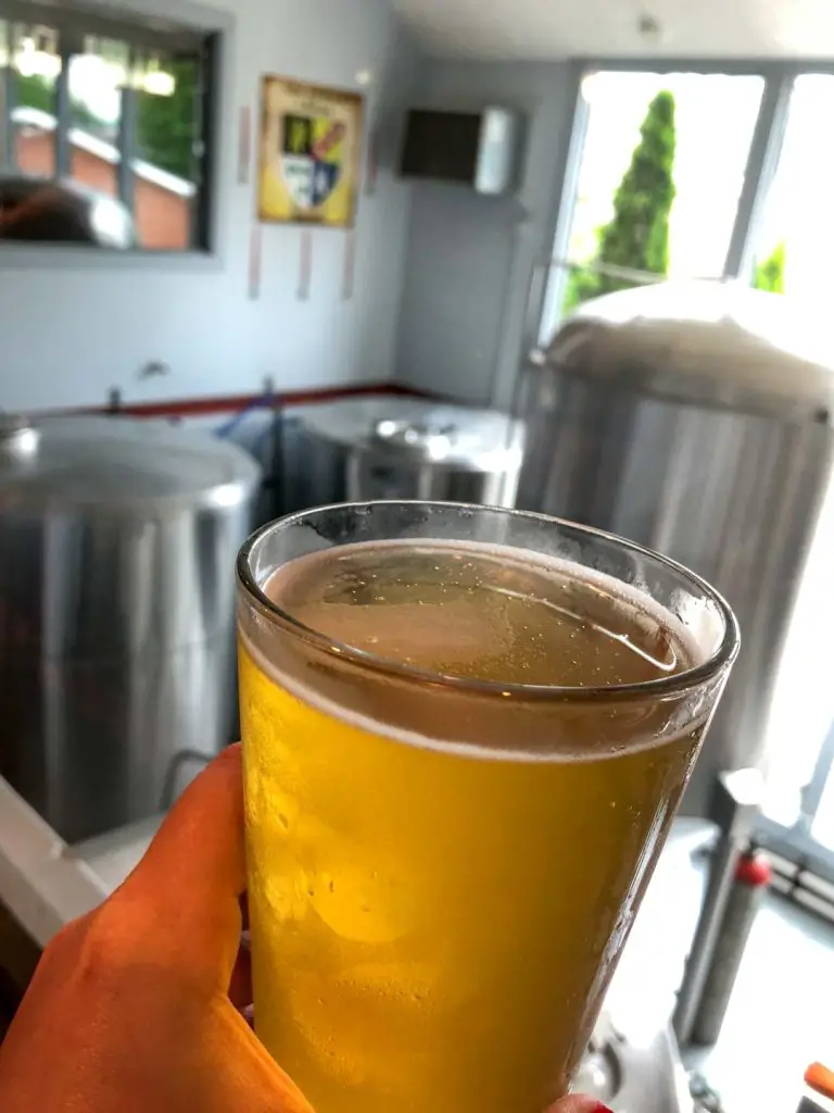 WV Wheat beer at the North End Tavern & Brewery in Parkersburg, West Virginia, USA