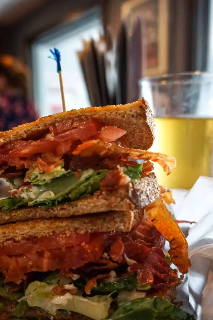 The BLT sandwich at the North End Tavern & Brewery in Parkersburg, West Virginia, USA