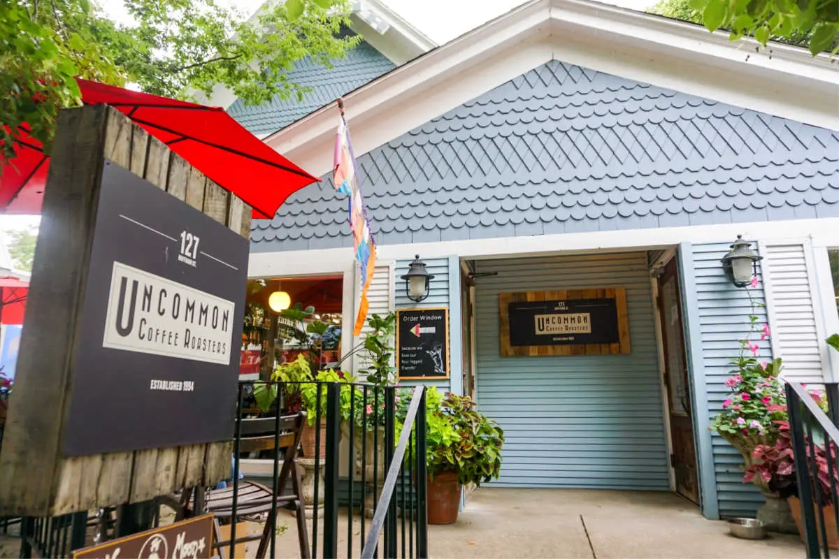 Uncommon Coffee Roasters is a local coffee shop in downtown Saugatuck, Michigan, USA.