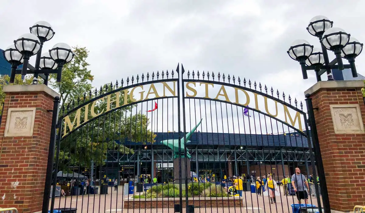 Michigan Stadium gates in Ann Arbor, Michigan, USA