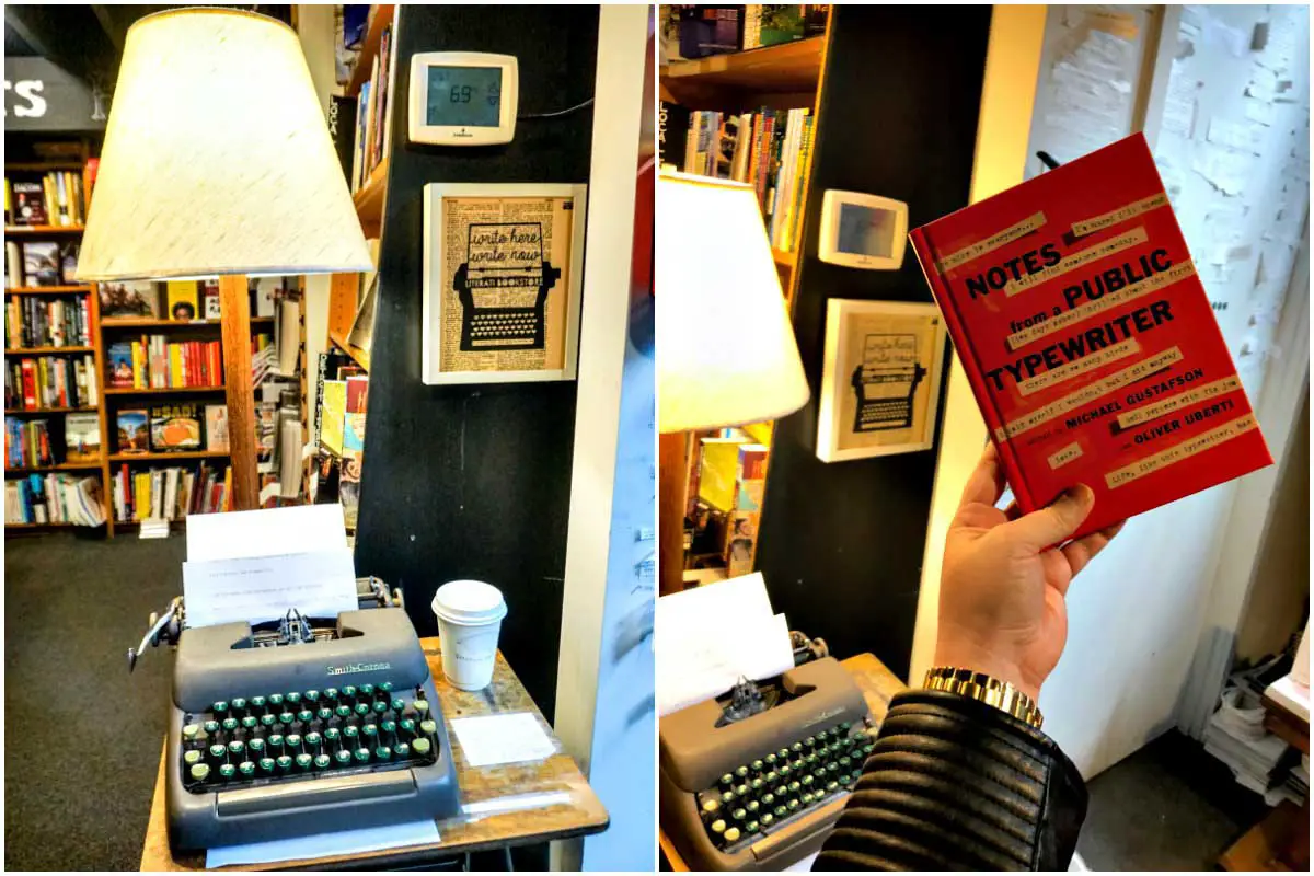 "Notes From A Public Typewriter" at Literati Bookstore in Ann Arbor, Michigan