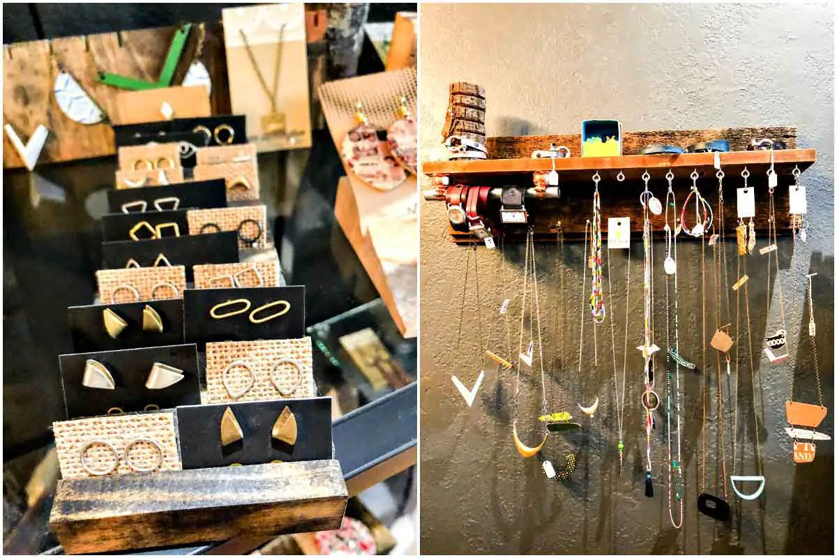 Hand-crafted jewelry for sale at Brick and Mortar in Ypsilanti, Michigan