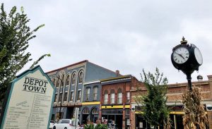 Historic Depot Town in Ypsilanti, Michigan, USA