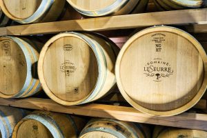Barrel room at Domaine LeSeurre Winery, a Finger Lakes winery with a French accent