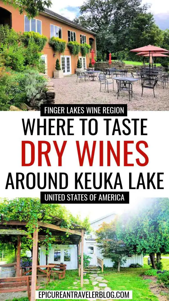 Where to taste dry wines around Keuka Lake in the Finger Lakes Wine Region, New York, USA