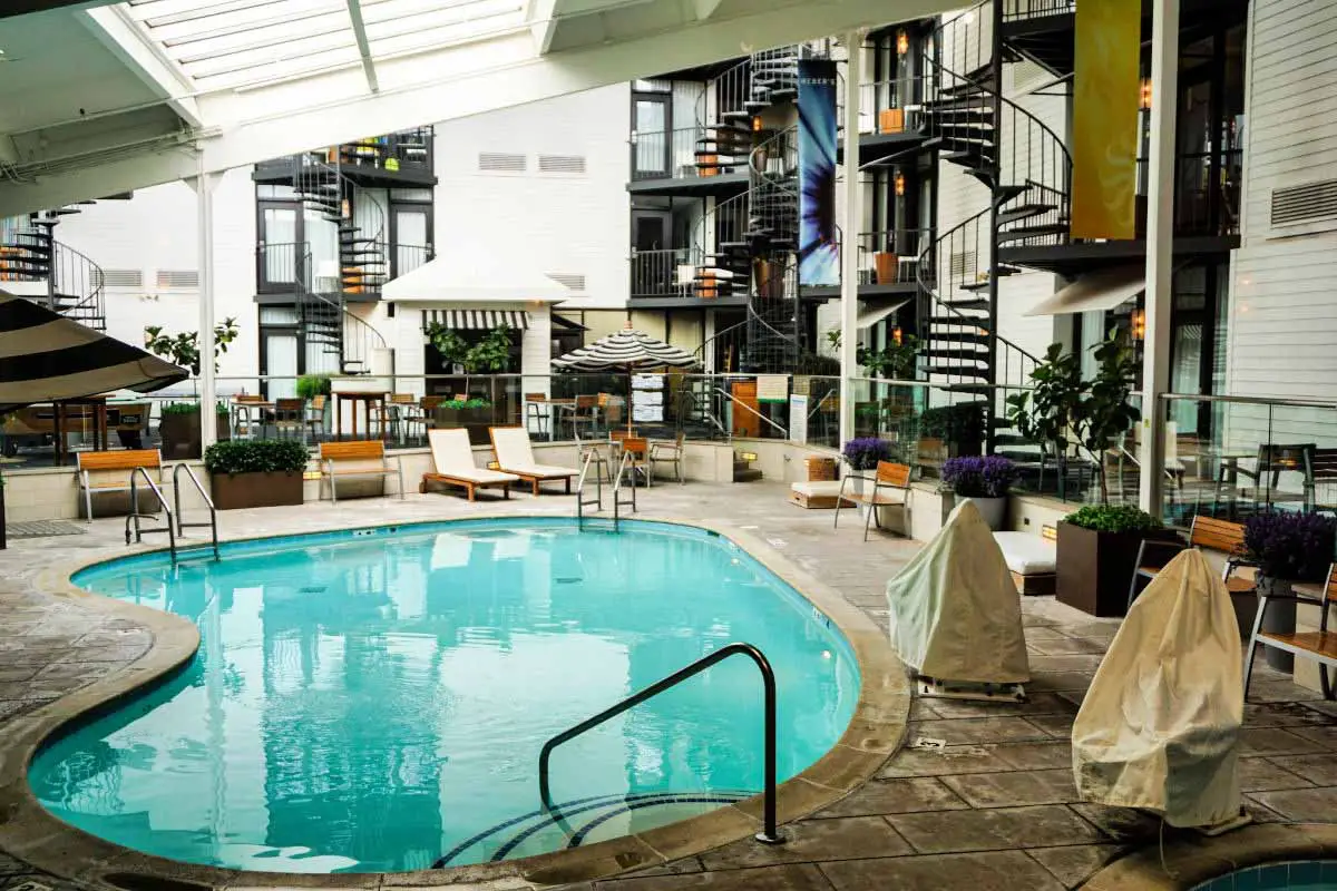 Weber's Boutique Hotel indoor saltwater pool in Ann Arbor, Michigan, USA 