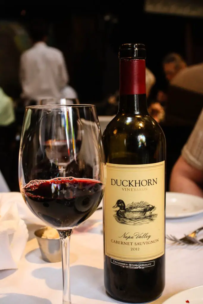 Duckhorn 2012 Cabernet Sauvignon at Weber's Restaurant in Ann Arbor, Michigan