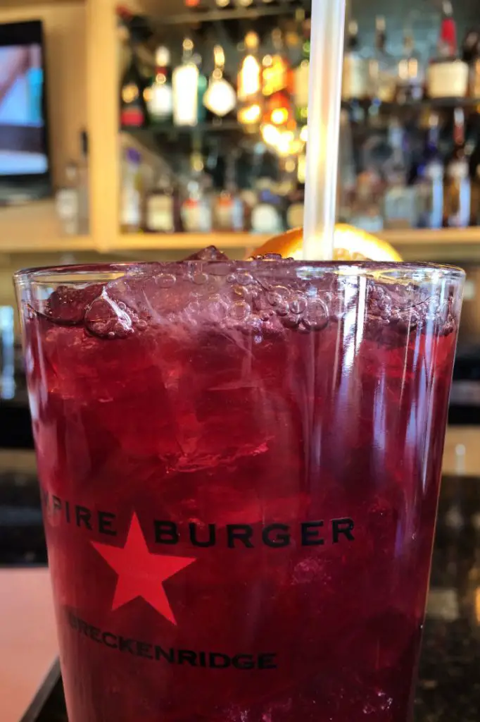 Sangria at Empire Burger in Breckenridge, Colorado, USA