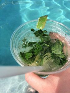 Poolside mojito at Grand Beach Hotel Surfside