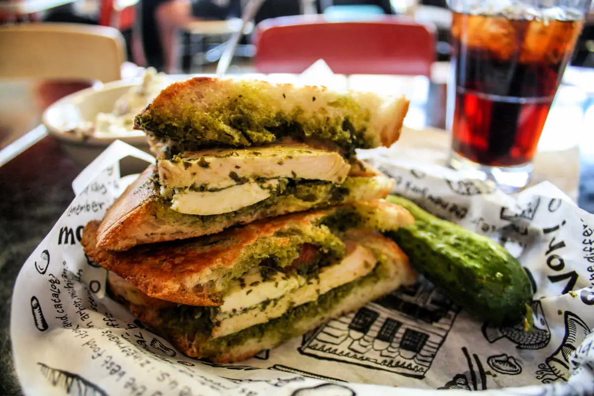 Benno's Birdie sandwich at Zingerman's Deli, Ann Arbor, Michigan