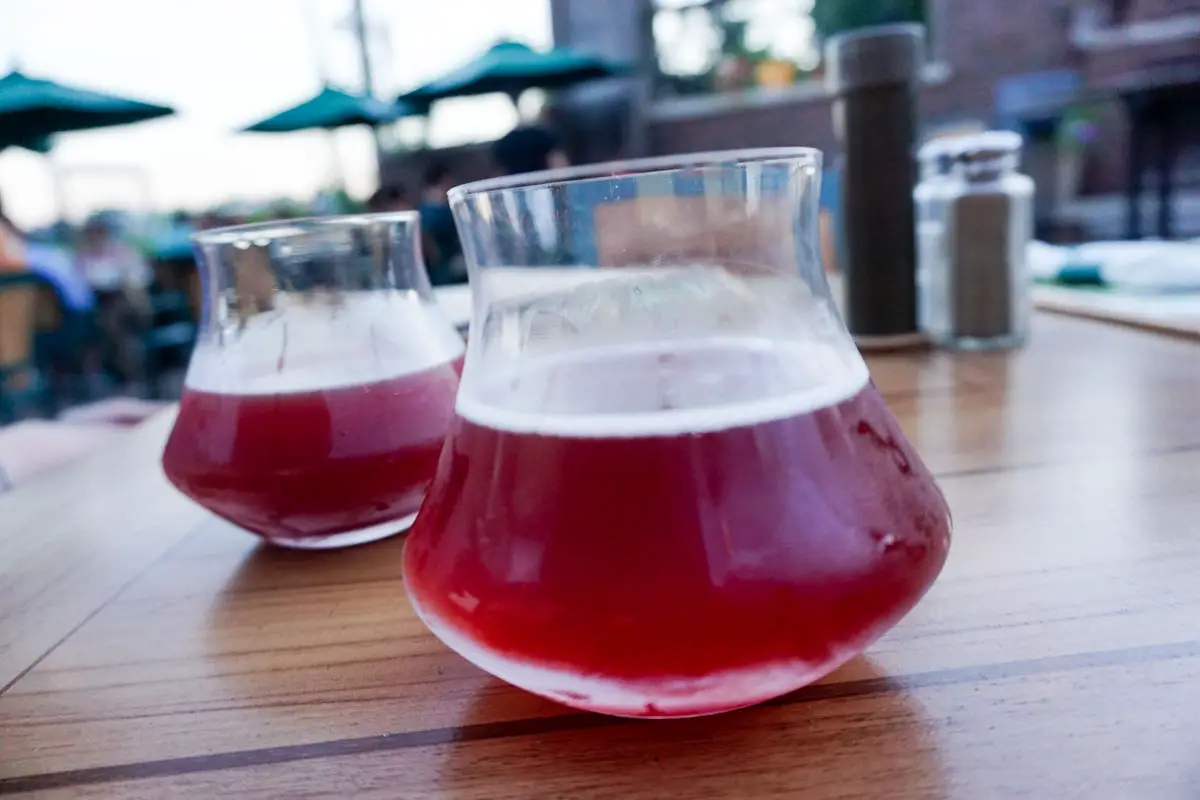 Upland Brewing Co blackberry and raspberry sours