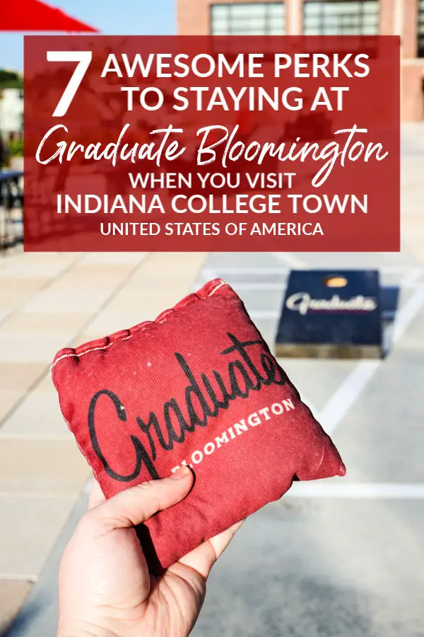When visiting Indiana University or downtown Bloomington, the boutique Graduate Bloomington hotel offers travelers seven awesome perks! 
