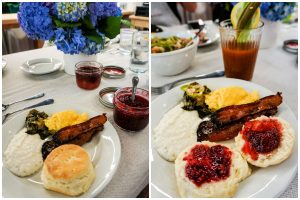 Brunch at the Learning Kitchen Atlanta following the biscuit and jam cooking class