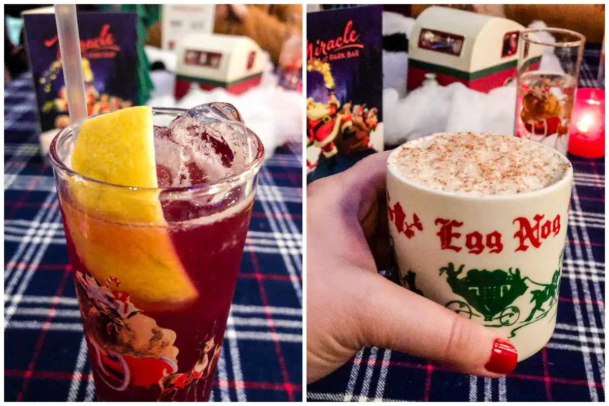 Christmas-themed cocktails at Miracle Pop-Up in Detroit