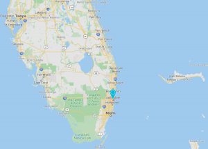 Map pinpointing Fort Lauderdale, Florida, United States