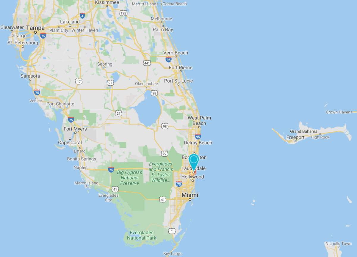 Fort Lauderdale Florida Zip Code Map