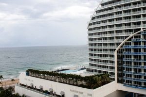 View of the W Hotel and the Atlantic Ocean from Hilton Fort Lauderdale Beach Resort