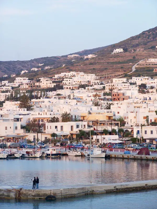 The view arriving by ferry to the Greek islands from Athens