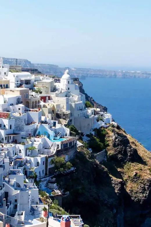 Cliffside view of Fira, Santorini