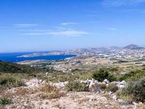 Scenic view over Paros