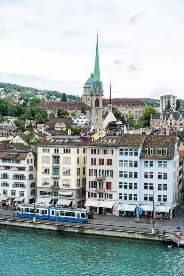 View of Old Town Zurich and Limmat River