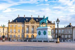 Amalienborg Palace in Copenhagen, Denmark