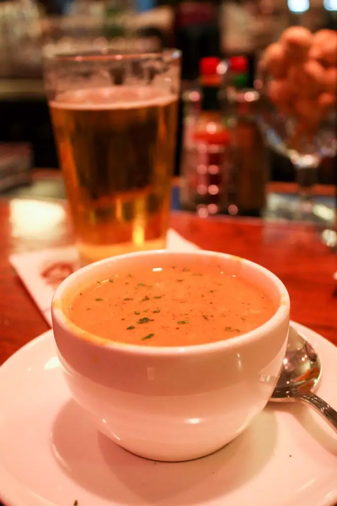 Lobster bisque at Shaw's Crab House in Chicago