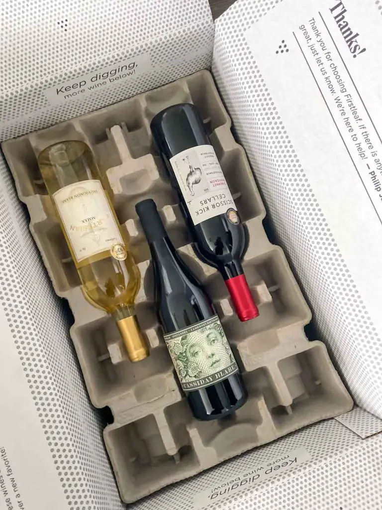 Firstleaf Wine Club shipment in box