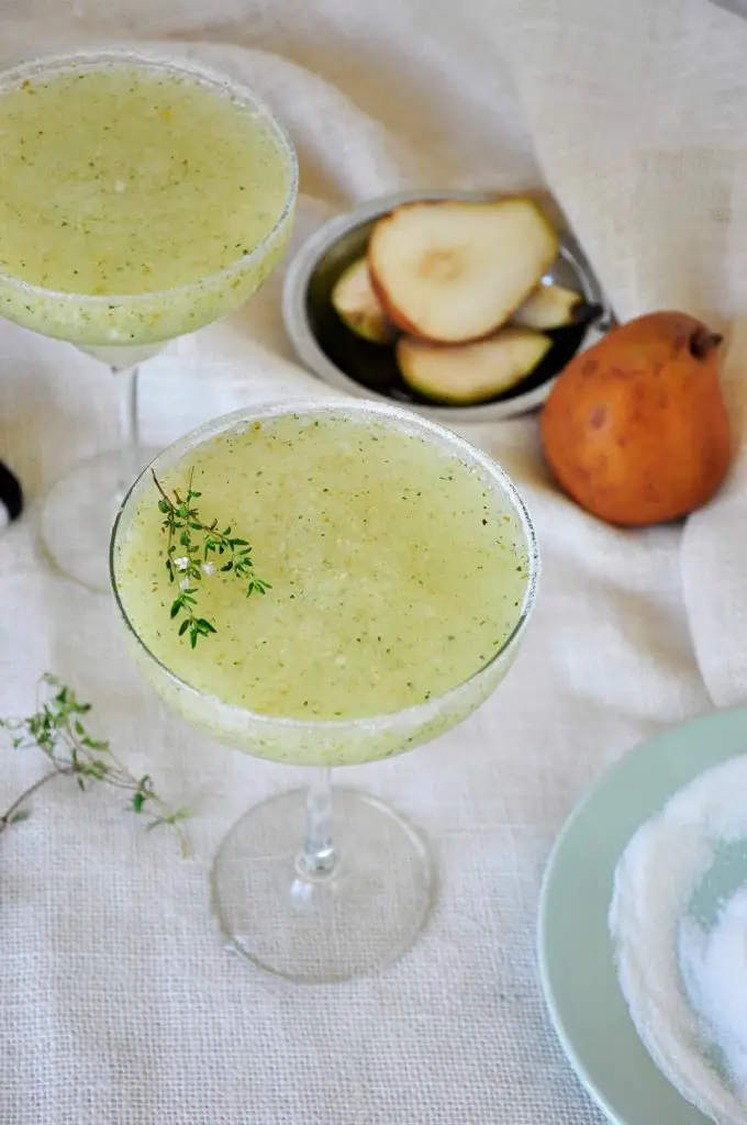 Frozen Thyme and Pear Margarita