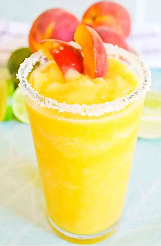 Frozen peach margarita