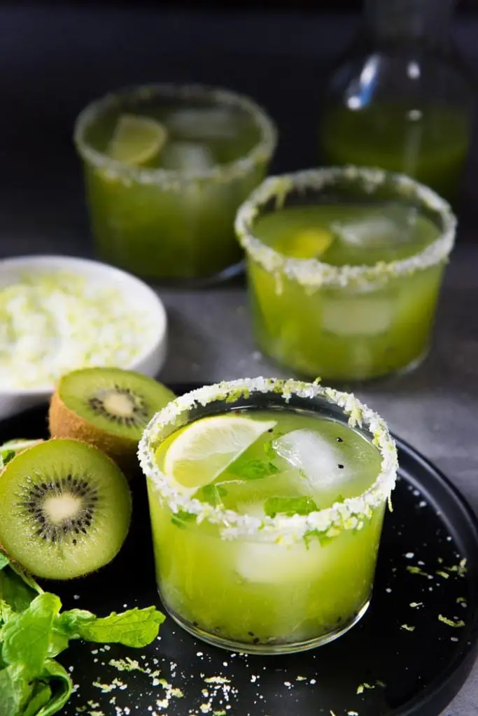 Mint kiwi margaritas