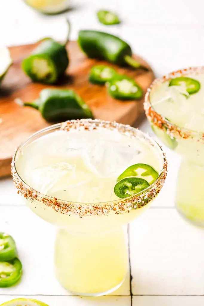 Spicy margaritas with jalapeños