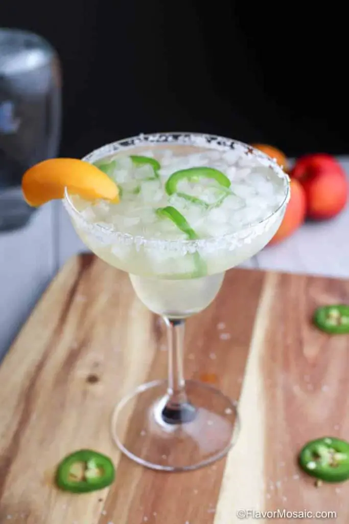 Spicy peach margarita