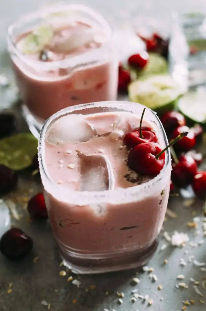 Cherry coconut margarita