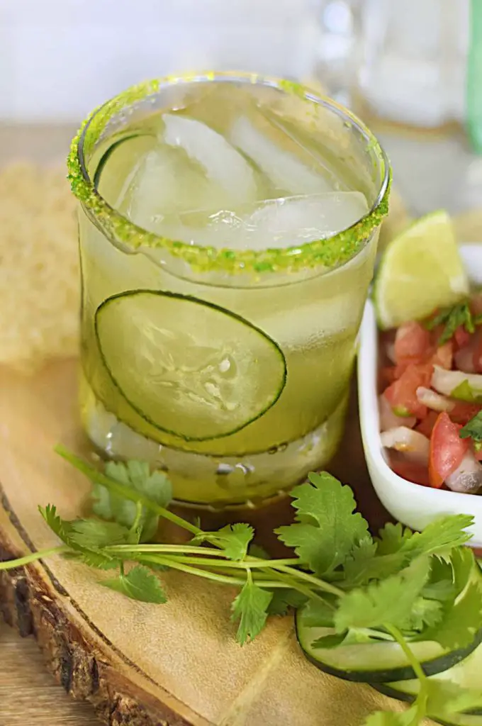 Cucumber sunset margarita