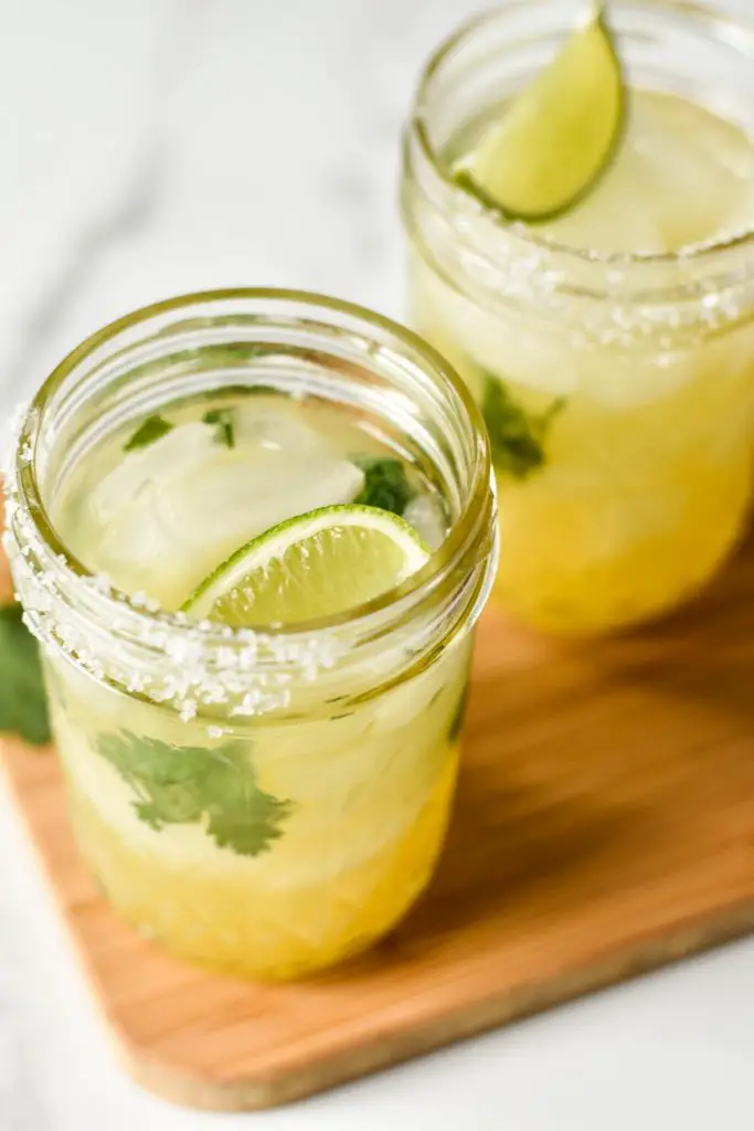 Pineapple cilantro margaritas