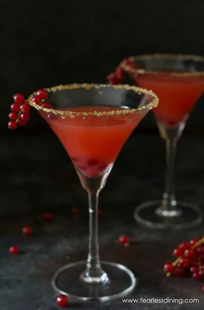 Red currant margaritas