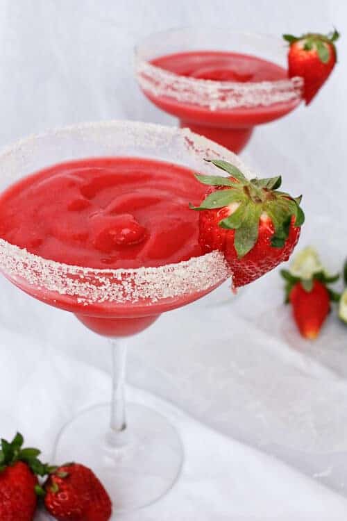 Strawberry Rhubarb Margaritas