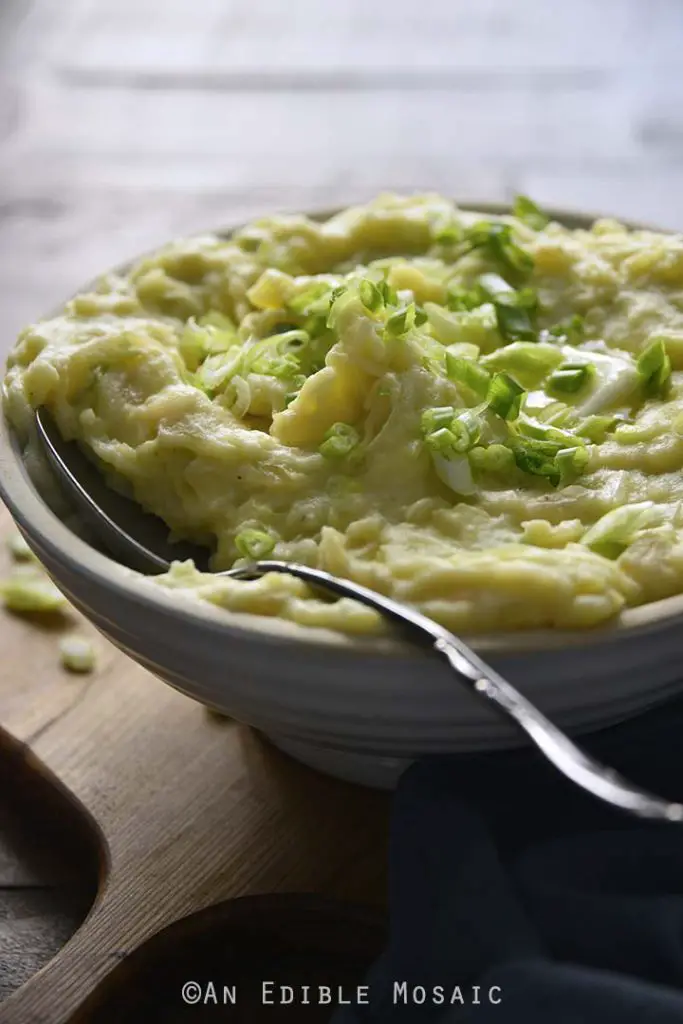Colcannon (Irish mashed potatoes with cabbage)