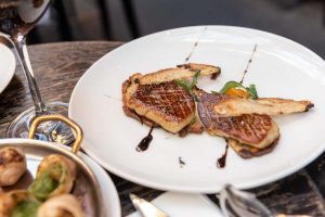 Foie Gras dish at Parisian fine-dining restaurant