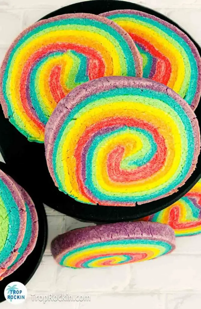 Rainbow pinwheel sugar cookies