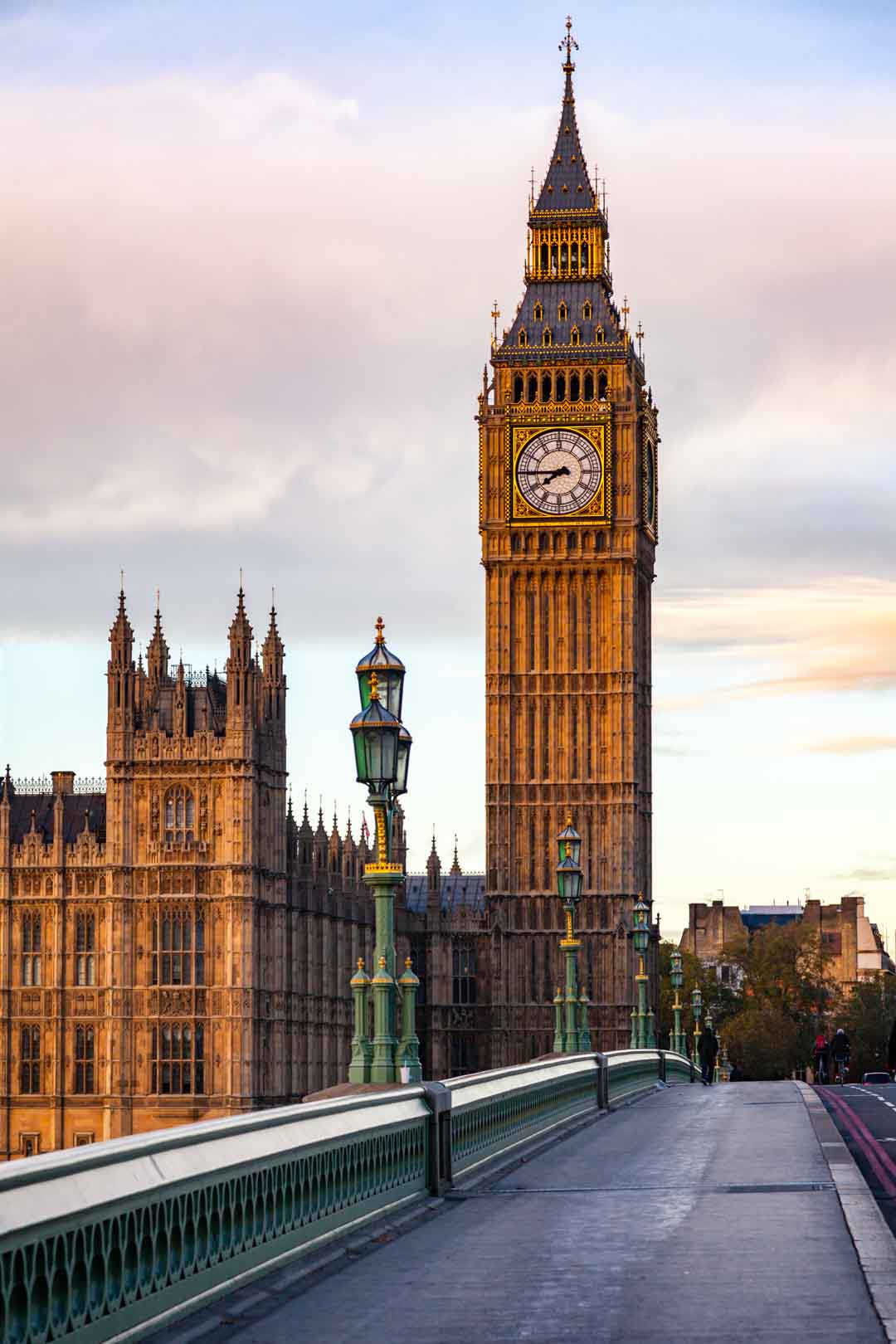 Palace of Westminster Elizabeth Tower aka Big Ben as seen from the Westminster Bridge in London