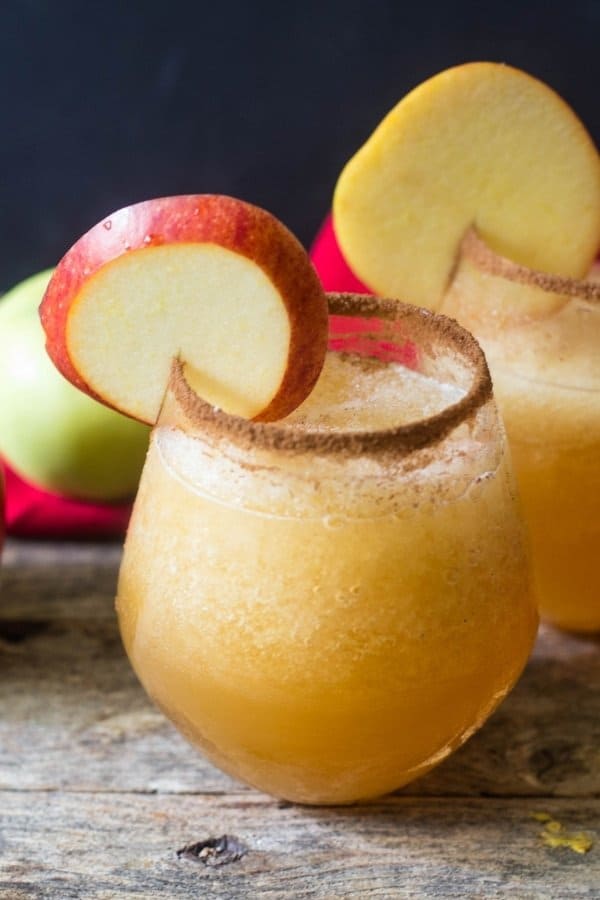 Caramel apple vodka slush