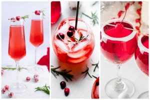 Christmas cranberry cocktails