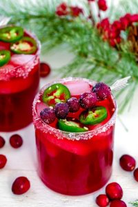 Cranberry Jalapeño Margaritas