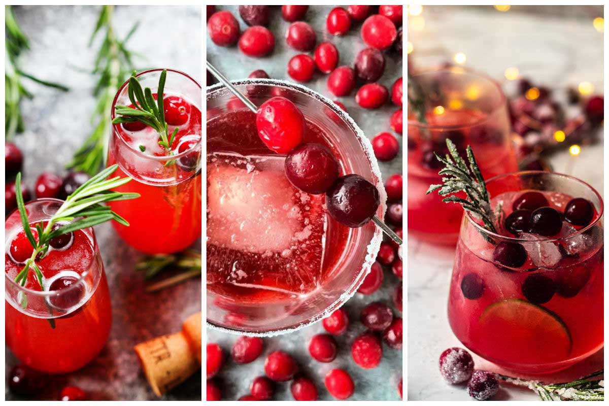 Festive cranberry cocktails for the holidays