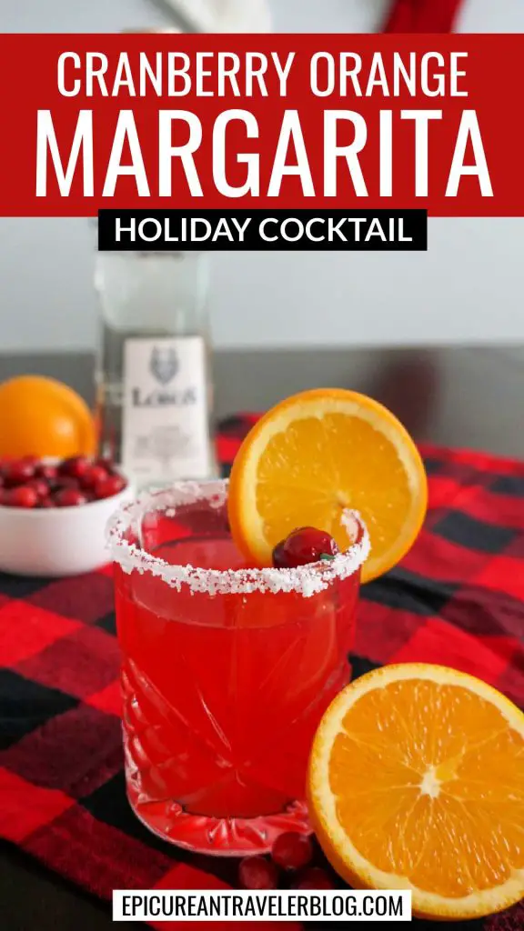 Cranberry orange margarita holiday cocktail recipe
