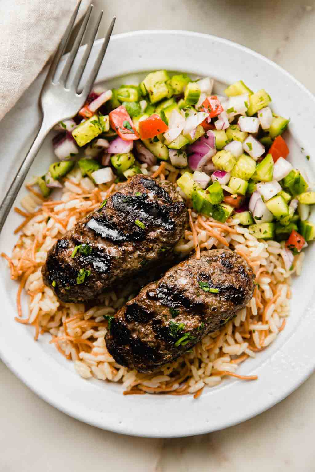 Beef kafta kebabs