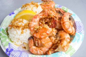 Oahu food truck shrimp plate