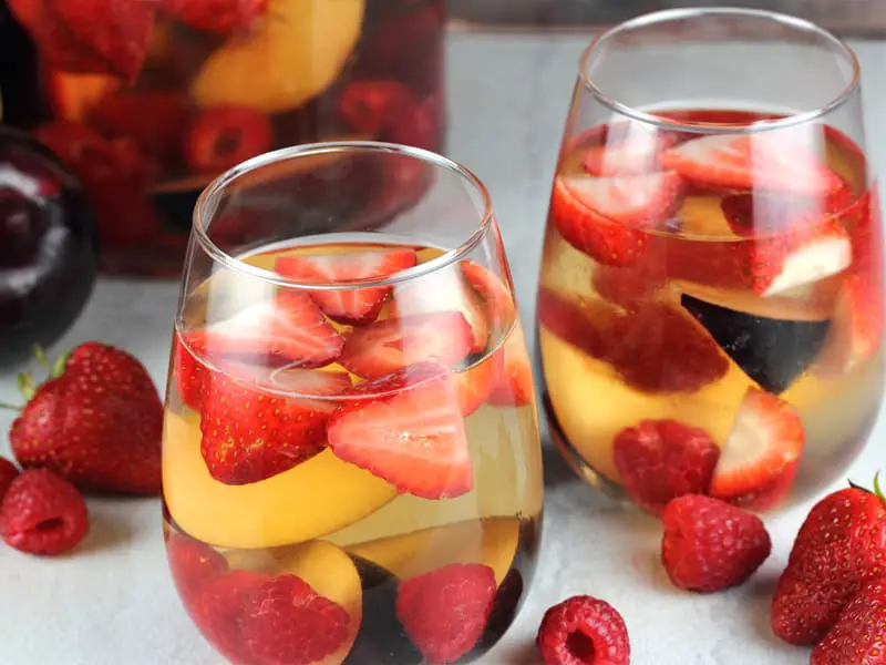 Sun-kissed white tea sangria